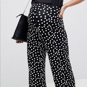 POLKA DOT OVER THE BUMP MATERNITY PANT SIZE16